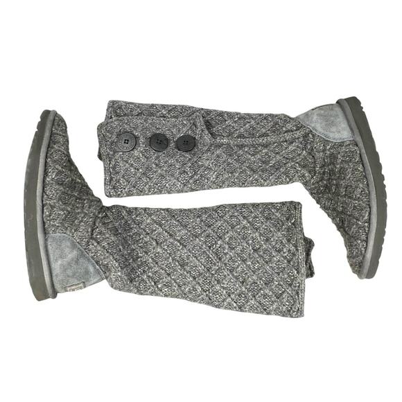 UGG Women’s Cardy Lattice Knit Tall Grey Pull On Boot Size 8 - Picture 12 of 12